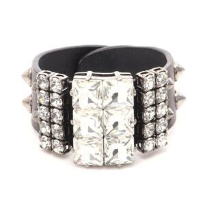 Miu Miu Studded Leather Bracelet